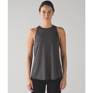 Lululemon Hot Like Agni Singlet Heathered Black sz 6